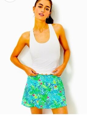 Lilly Pulitzer Aila Skort UPF 50+, multi via parigi print, size medium, NWT